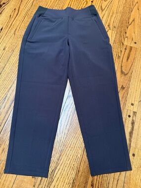 NWOT Athleta 6 P Brown Pants - Brooklyn style? - faux fly; pull on; zip pkts